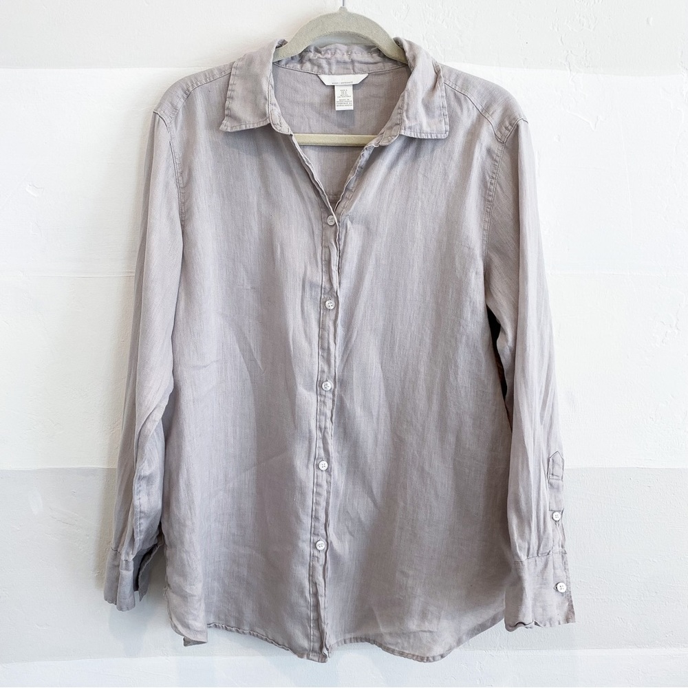 H&M Mama Linen Button Down Maternity Shirt